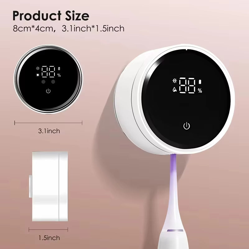 X31- Wall Mounted Toothbrush Holder, Electric Tooth Brush Holders Single Person Cleaner For Bathroom