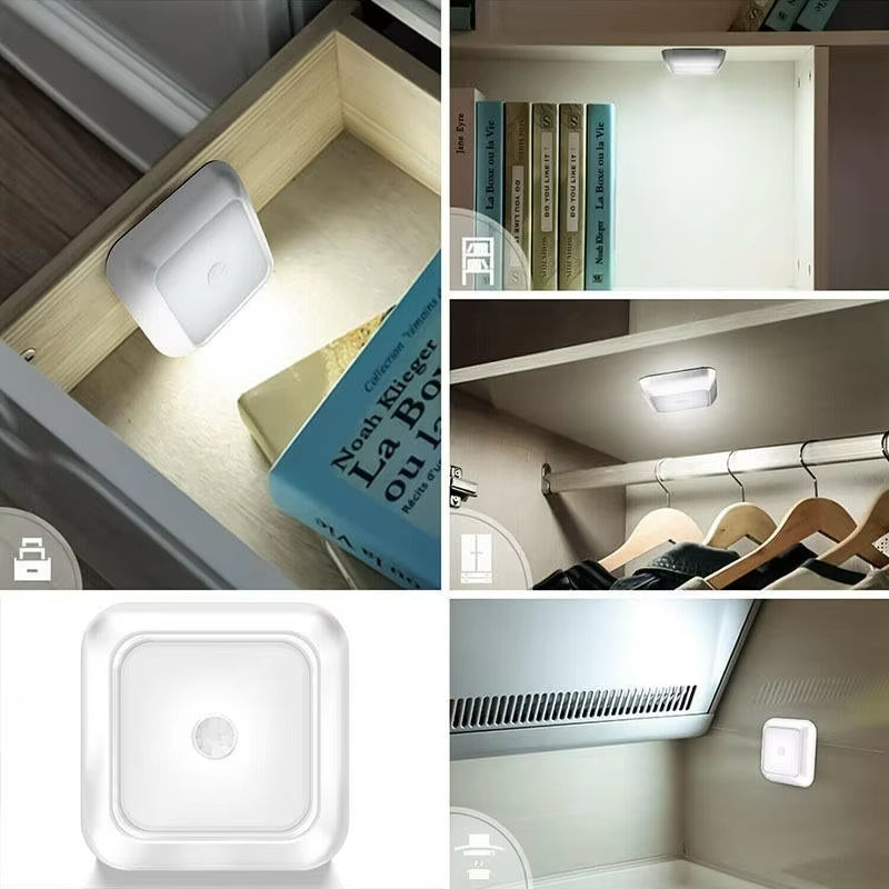 Night Light PIR Auto Motion Sensor Night Lamp 6PC/SET